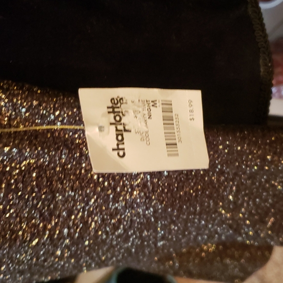 Black Glitter Skirt Size M,  (17.5" Length) - Picture 4 of 4